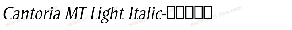 Cantoria MT Light Italic字体转换